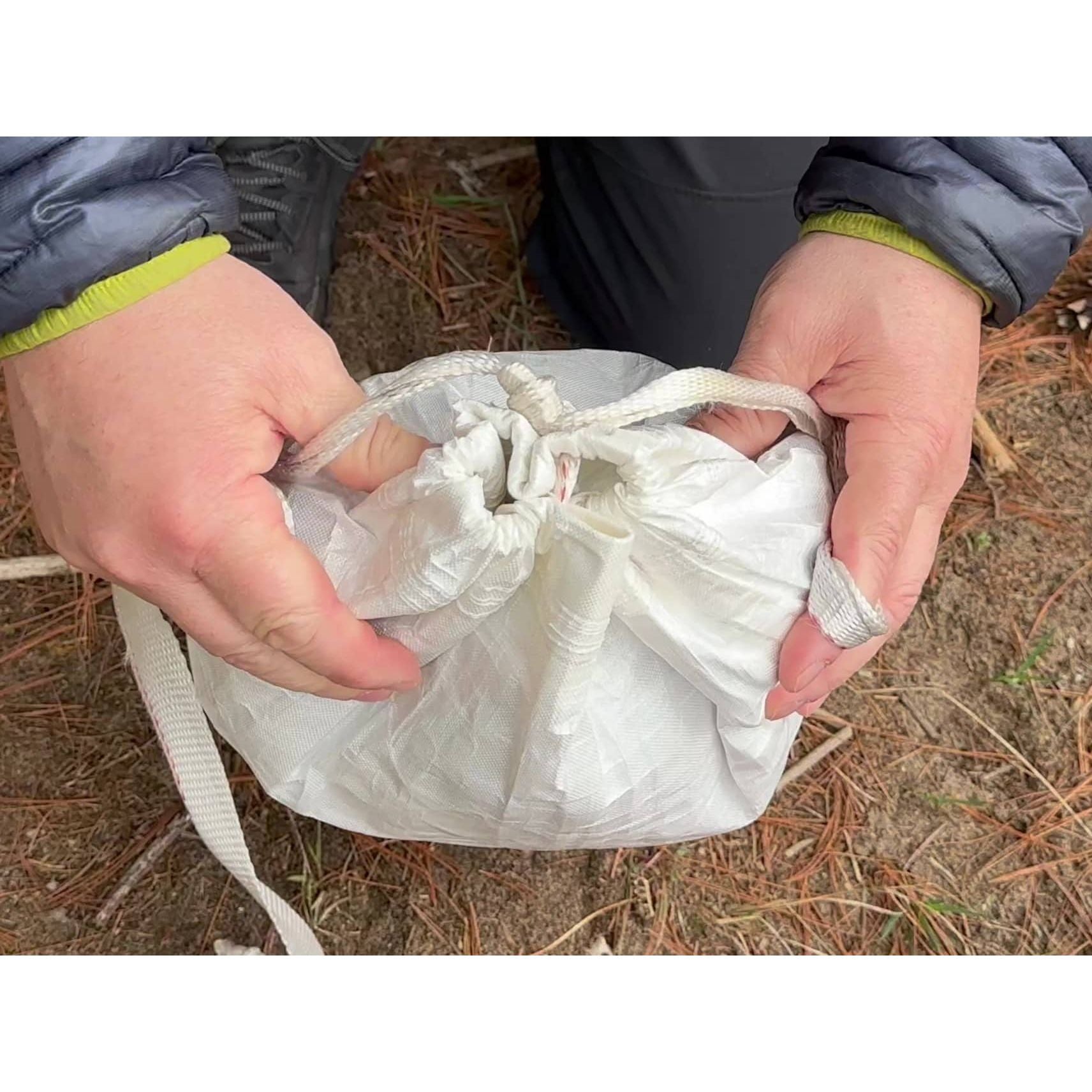 Ultralight Bear Locker: Grizzly Bear Resistant Bag Adotec Gear Lightweight Drawstring Storage Bag in White for Outdoor Gear Organization