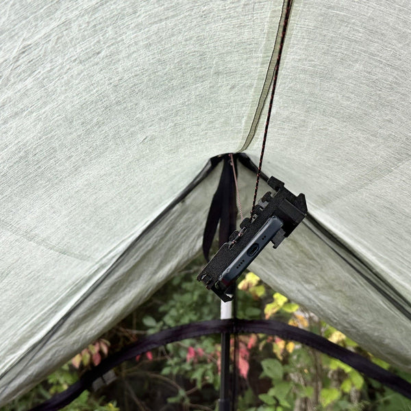 Adotec Gear Tent Hanging Organizer with Adjustable Hooks for Efficient Storage and Space Saving