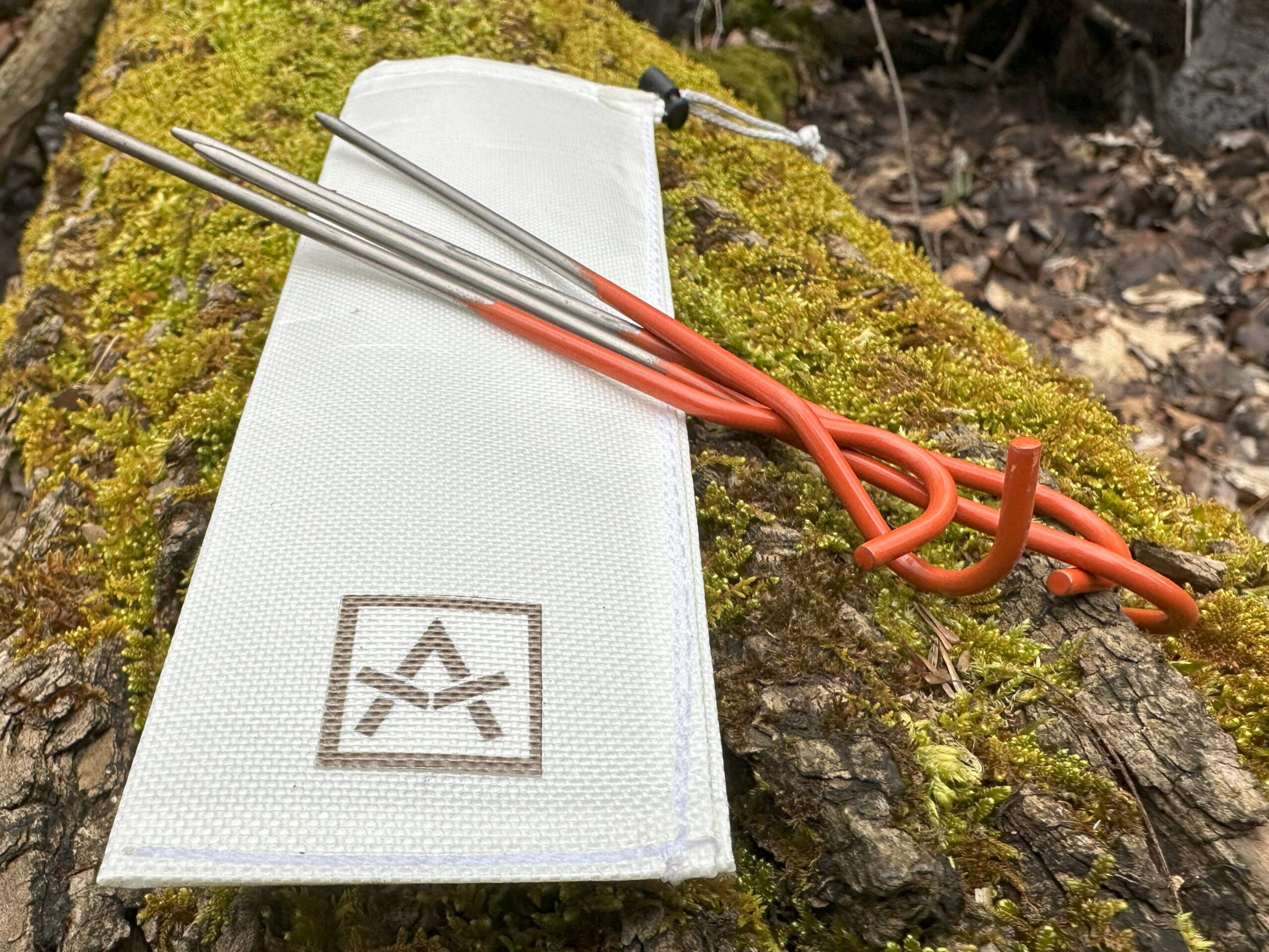tent stakes and tent stake stuff sack